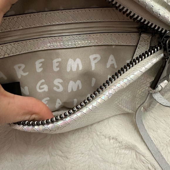 Aimee Kestenberg Leather Convertible Milan Belt Bag Hologram Snake Iridescent - Picture 11 of 16